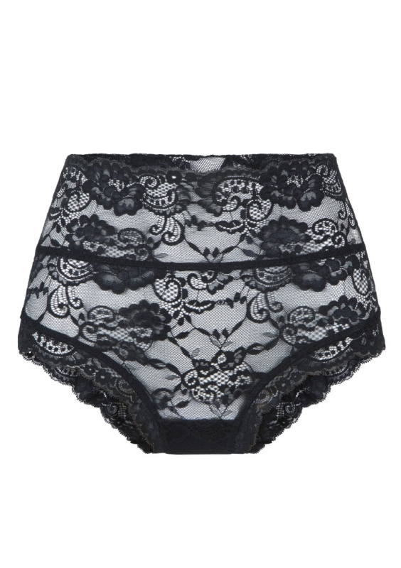 Dámské kalhotky LingaDore 1400B-2 High brief Barva: Černá, Velikost: S