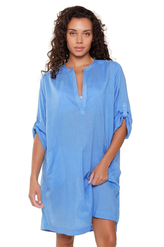 Plážové šaty 7225 blue - LingaDore světle modrá XXL