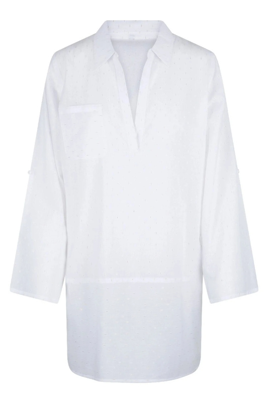 Plážové šaty 7229 white - LingaDore bílá 3XL