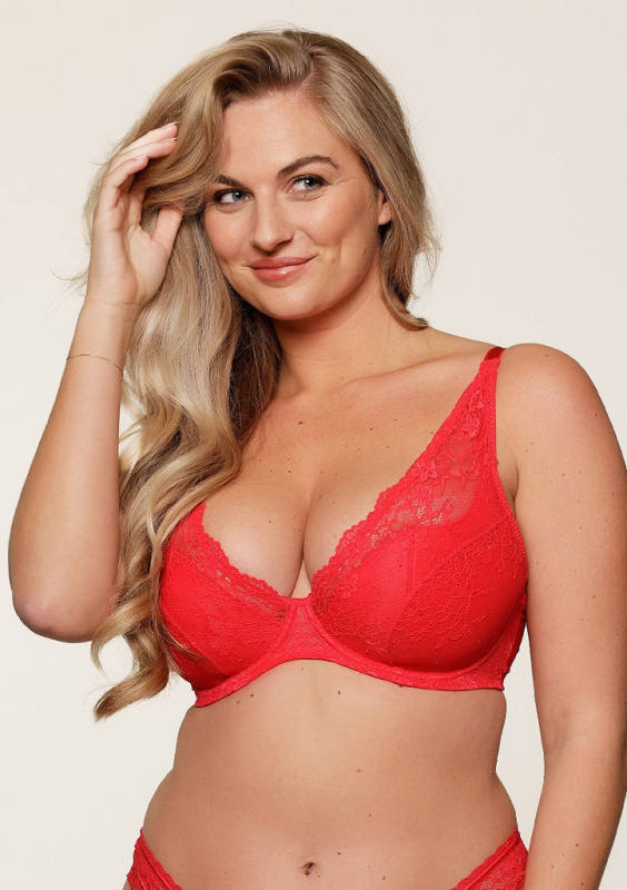 Dámská podprsenka LingaDore 1400-6 Barva: Červená, Velikost: 90G