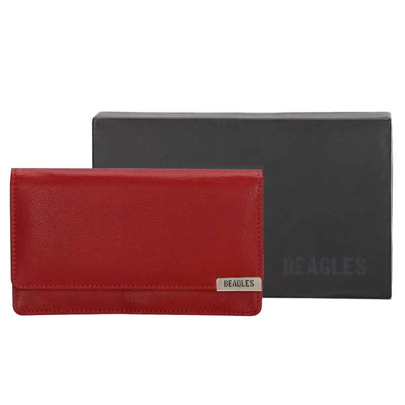 Elegantní kožená peněženka Beagles Santa Lucia - červená