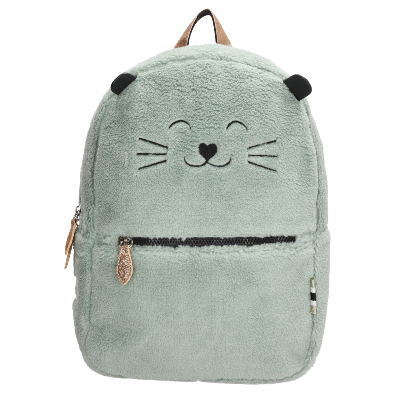 ZEBRA dívčí plyšový batoh - mint - 9,20L