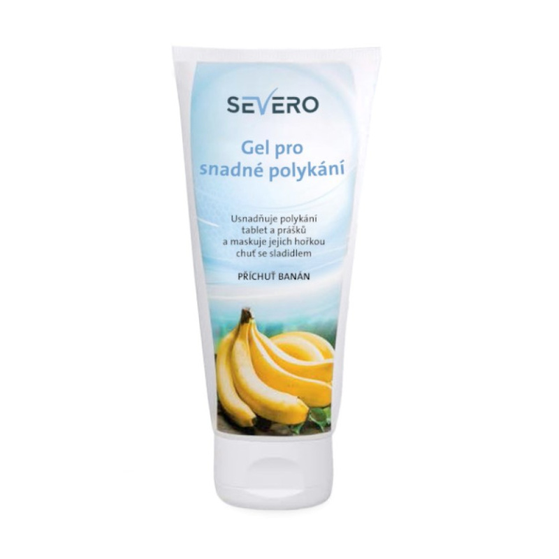 SEVERO Gel pro snadné polykání banán 150ml