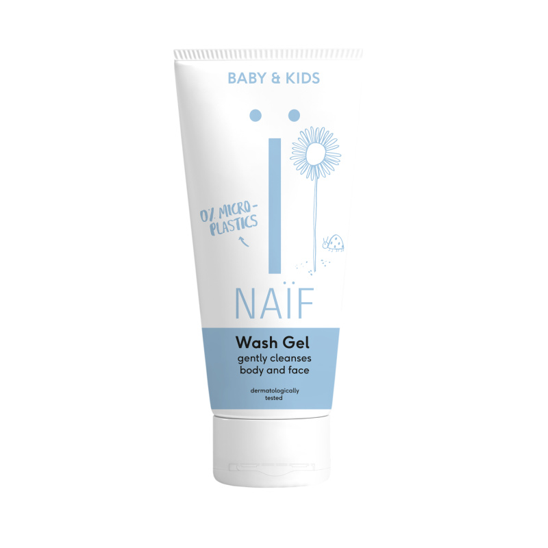Naif Baby & Kids Wash Gel čisticí a mycí gel pro děti a miminka na tělo a obličej 200 ml