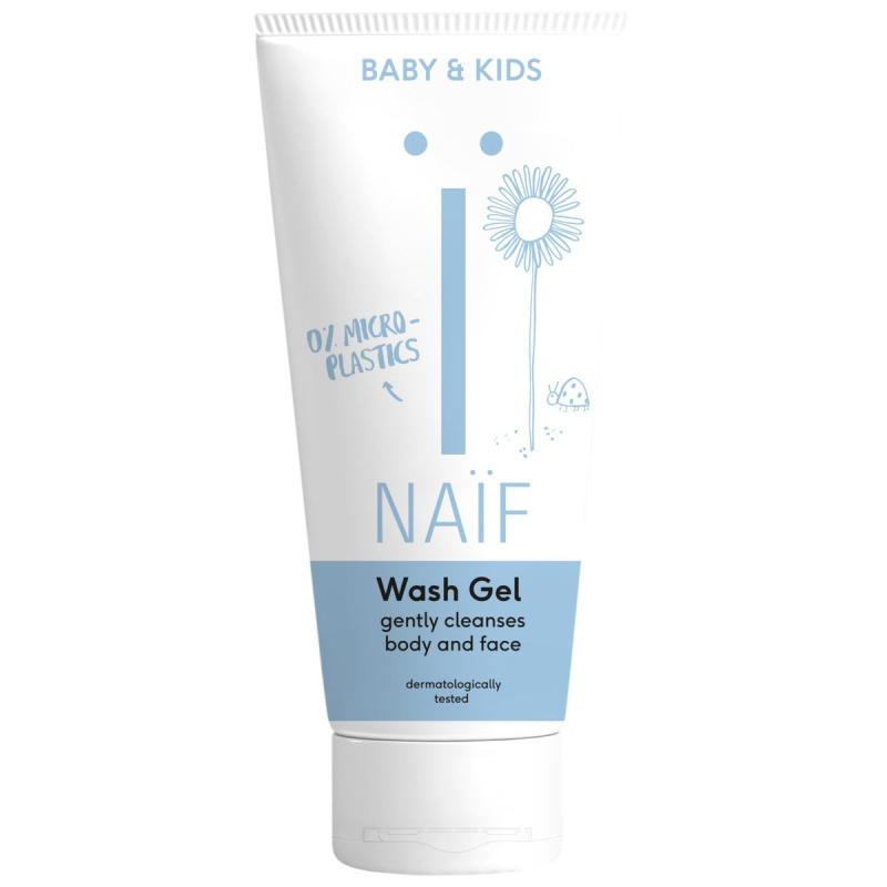 Naif Baby & Kids Wash Gel čisticí a mycí gel pro děti a miminka na tělo a obličej 200 ml