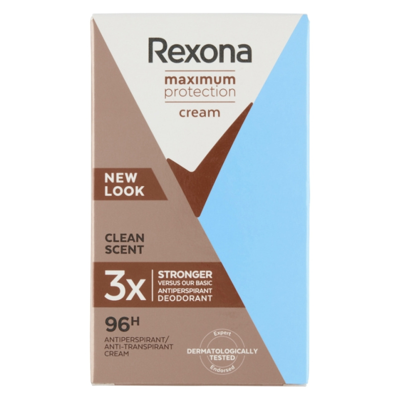 Rexona Maximum Protection Clean Scent krémový antiperspirant proti nadměrnému pocení 45 ml
