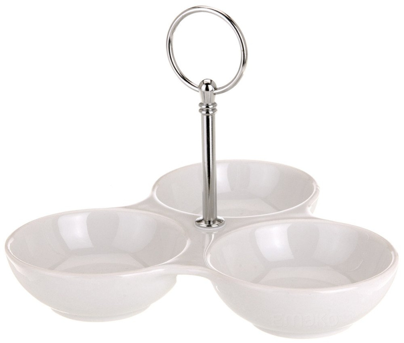 EH Excellent Houseware Porcelánové misky na omáčky, dipy a lehké občerstvení - 3 kusy 795800050 bílá