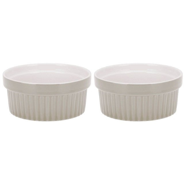 EH Excellent Houseware Keramické misky, multifunkční zapékací misky 260ml – 2 kusy Q51900100 bílý