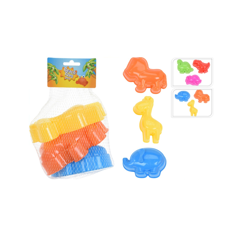 Sada 3 formiček do písku se zvířátky