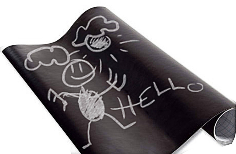EH Excellent Houseware Samolepicí křída - křída pro děti + 5 x křída, 45 x 200 cm 110901290 černá