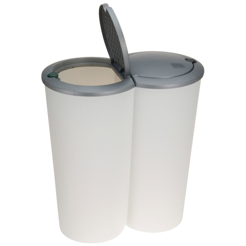 Storagesolutions Dvojitý odpadkový koš - 2 x 25 l Y54980880 bílá
