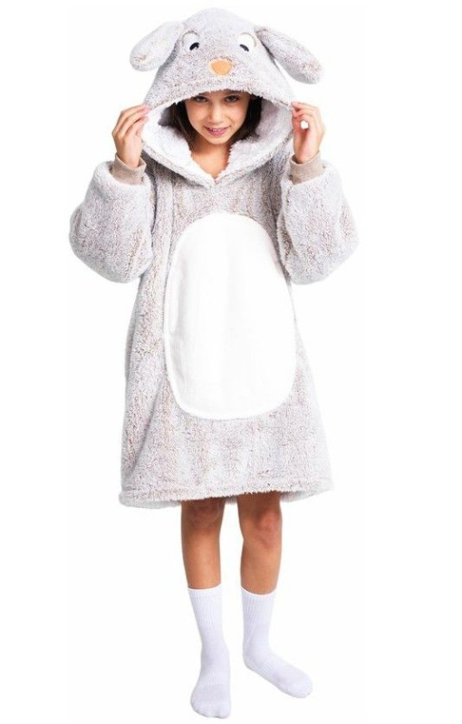 Cozy Noxxiez CH321 Králík - hřejivá televizní mikinová deka s kapucí pro děti 7 - 12 let
