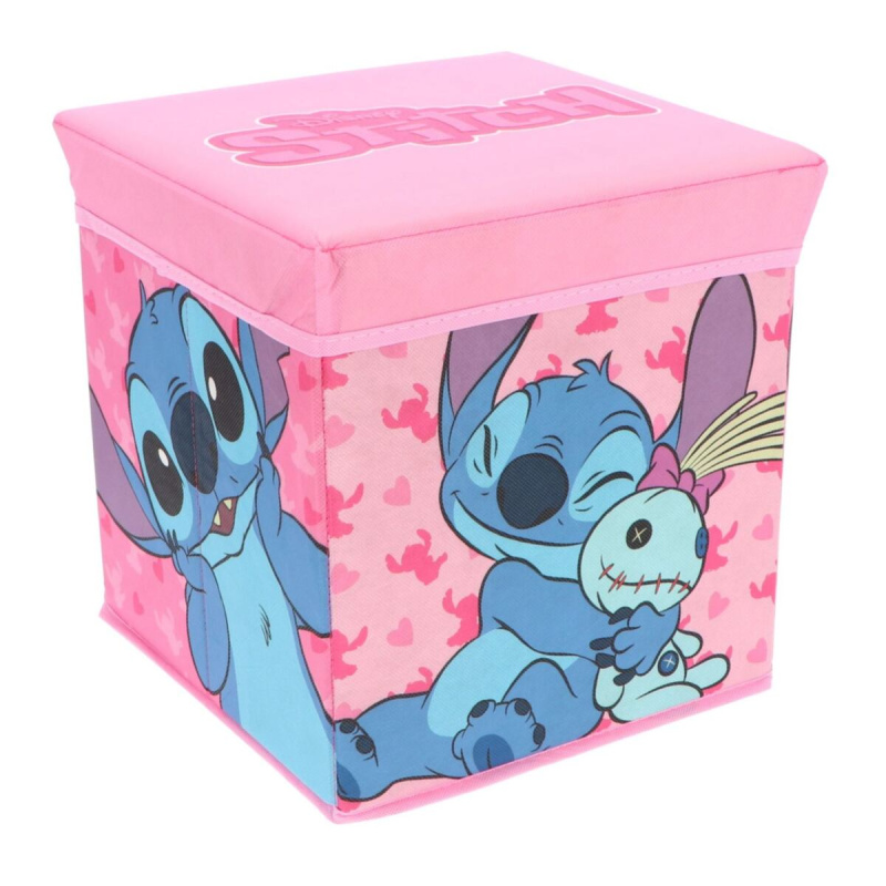 Cozy Noxxiez úložný box a taburet STITCH pro dívky 30 × 30 × 30 cm