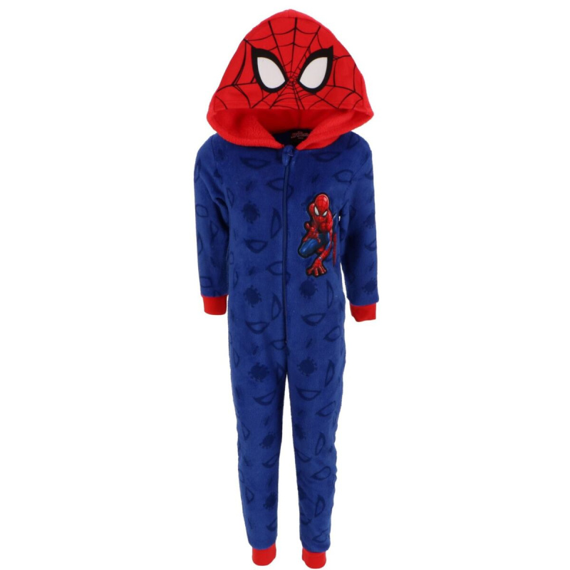 Dětský fleece overal SPIDER-MAN 3 v 1 s kapucí