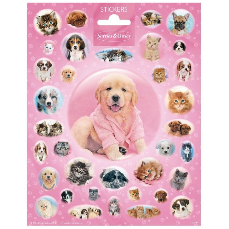 Samolepky 15,5x20cm Pejci a kočky