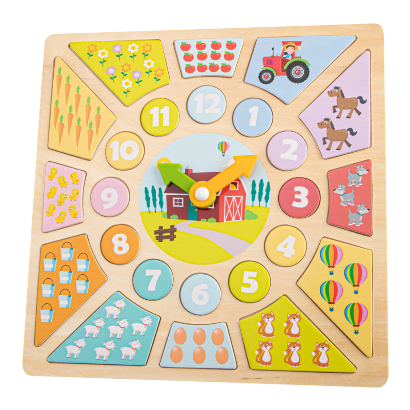 New Classic Toys hodiny + puzzle 2v1