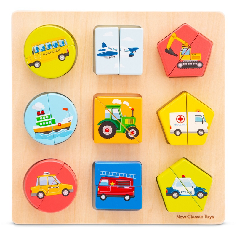 New Classic Toys puzzle tvary dopravní prostředky