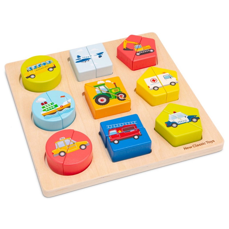 New Classic Toys puzzle tvary dopravní prostředky