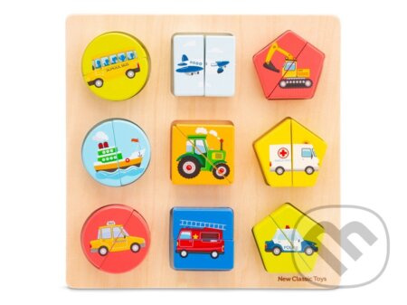 New Classic Toys puzzle tvary dopravní prostředky