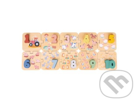 New Classic Toys puzzle učíme sa číslice farma