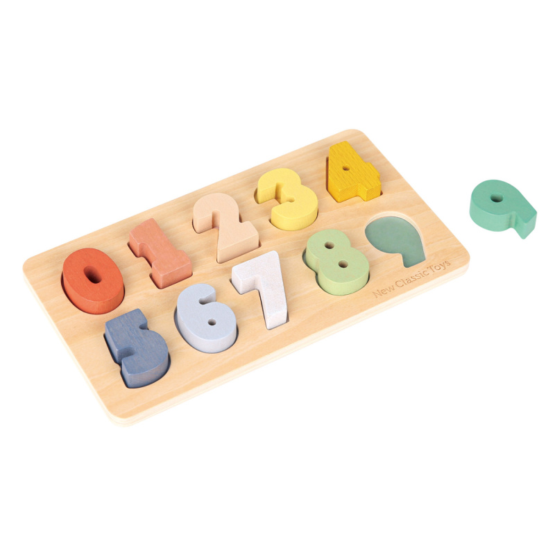 New Classic Toys vkladacie puzzle čísla od 0 do 9