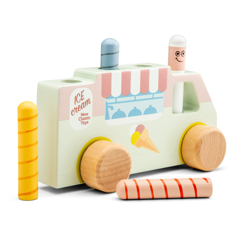 New Classic Toys Pop up vyskakovací kolíčky zmrzlinářský vůz 10545