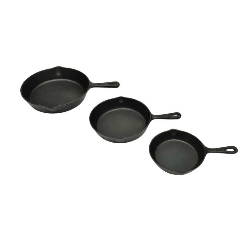 Sada 3 Bbq Litinových Pánví