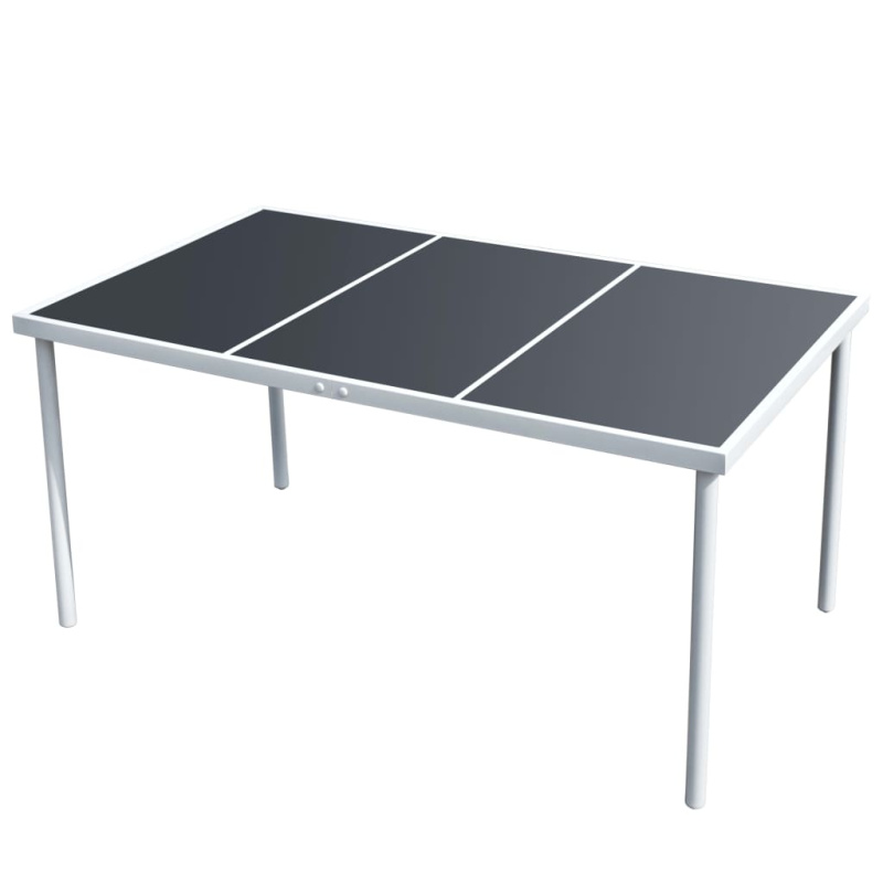 Zahradní Stůl 150 X 90 X 74 Cm Černý Ocel - 150 cm