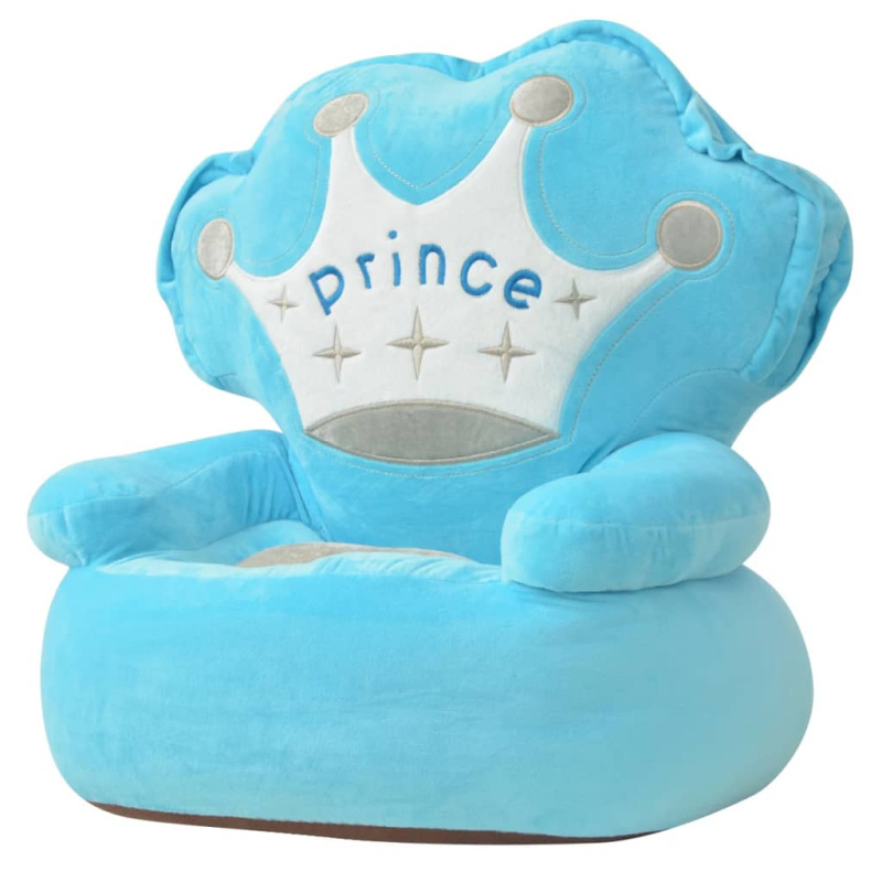 Plyšové Dětské Křeslo E Modré - princezna