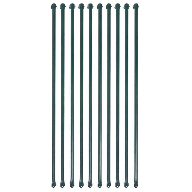 Plotové Sloupky, 10 Ks, Kov, , Zelené - 1 m