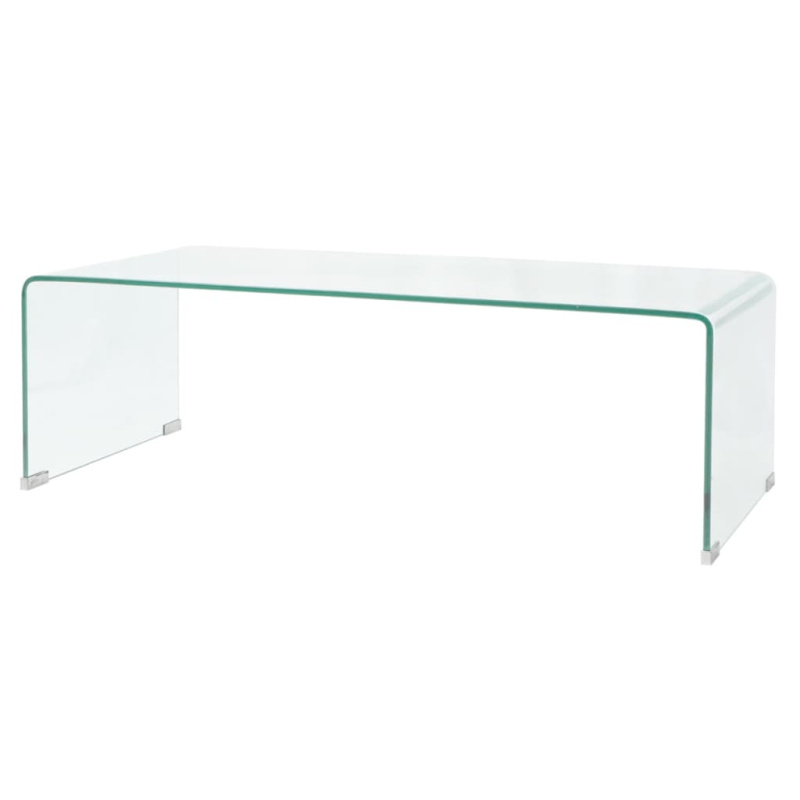 Konferenční Stolek Tvrzené Sklo 98X45X30 Cm Čiré