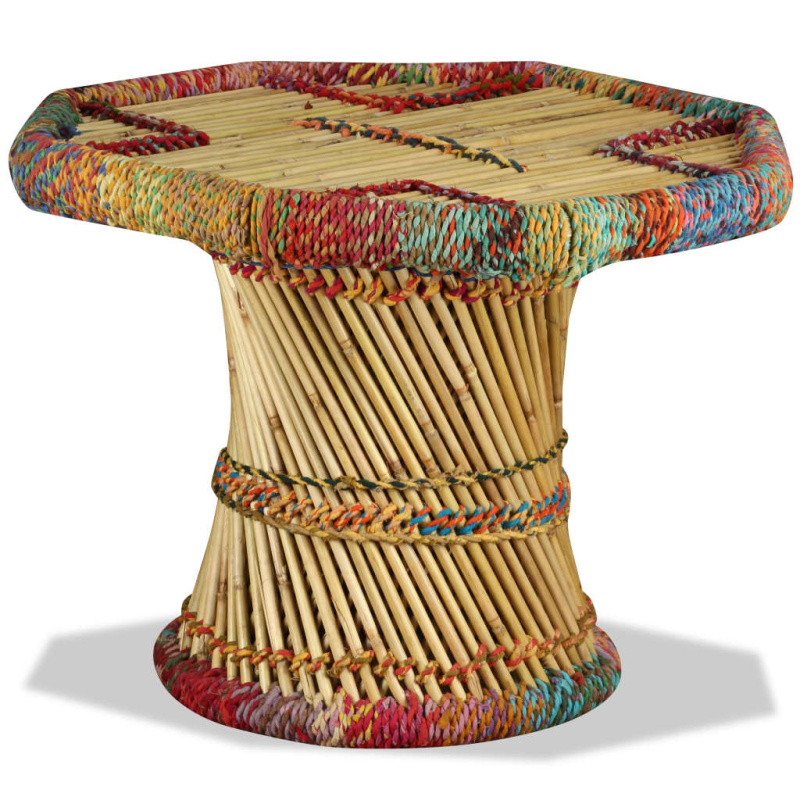 vidaXL Konferenční stolek bambus osmihran 60 x 60 x 45 cm