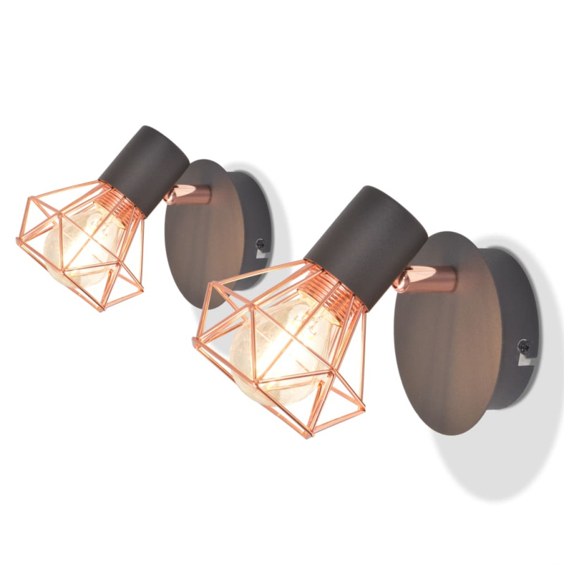 Nástěnné Lampy 2 Ks 2 Led Žárovky Se Žhavicím Vláknem 8 W