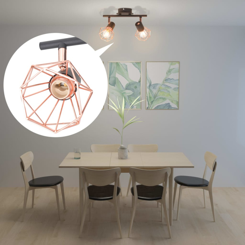 Stropní Světlo Se 2 Led Žárovkami Se Žhavicím Vláknem 8 W