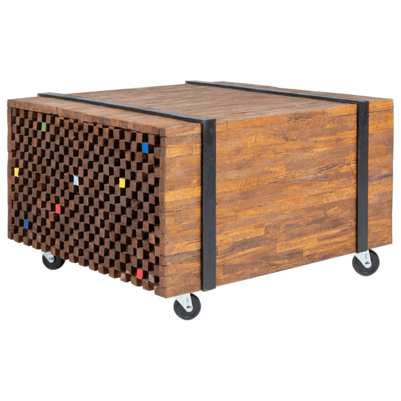 Odkládací Stolek, Teak, 60X60X38 Cm