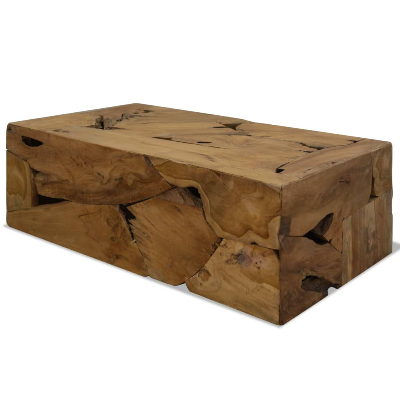 Konferenční Stolek 90 X 50 X 30 Cm Pravý Teak Hnědý