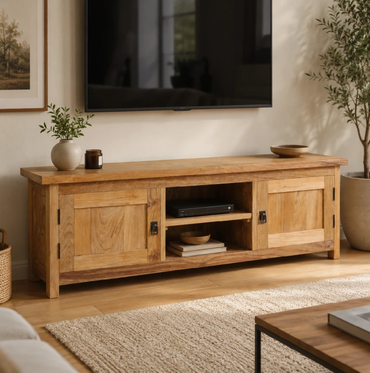 Tv Skříňka Masivní Teak 120 X 30 X 40 Cm