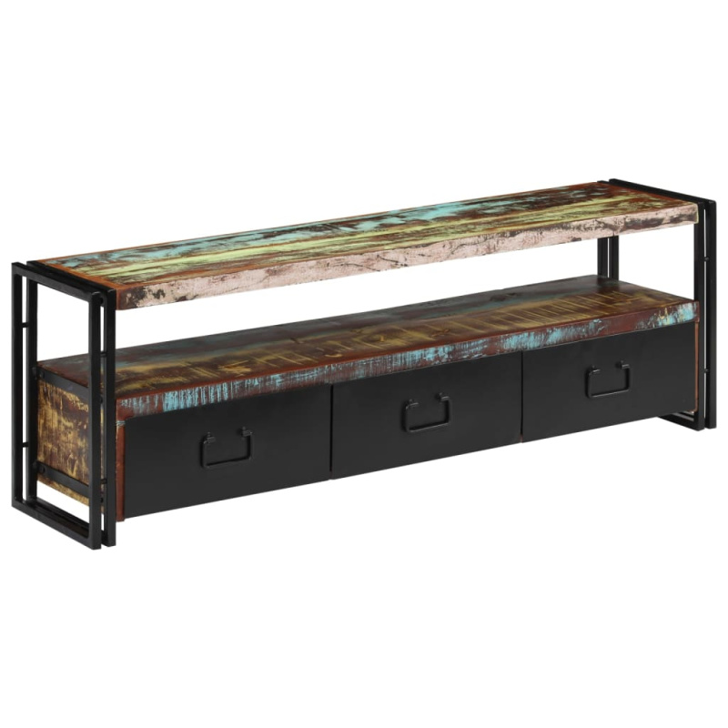 Tv Stolek Z Masivního Recyklovaného Dřeva 120 X 30 X 40 Cm - masivní recyklované dřevo