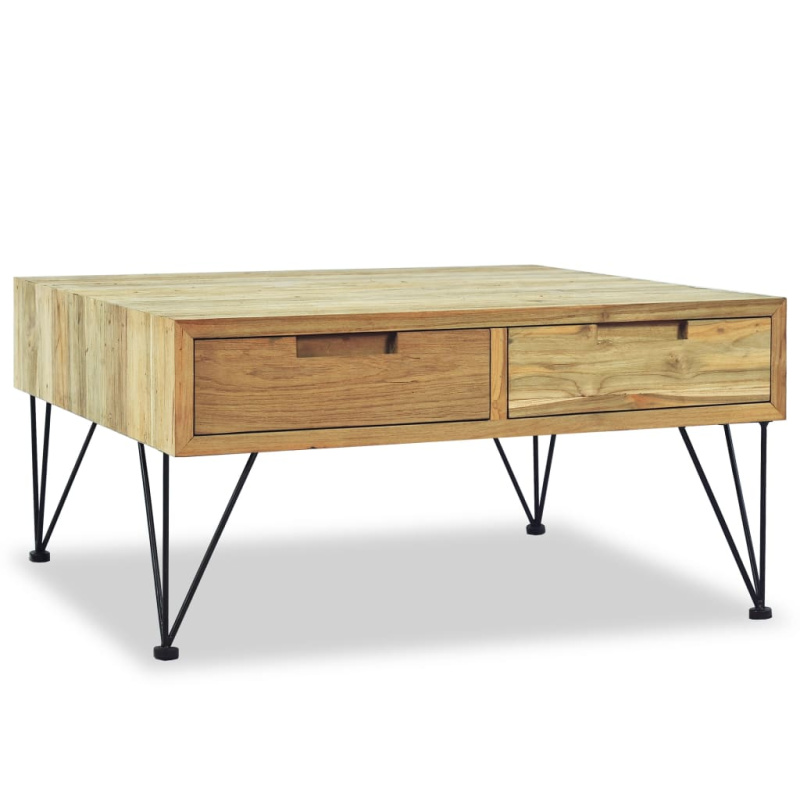 Konferenční Stolek, Masivní Teak, 80X80X40 Cm