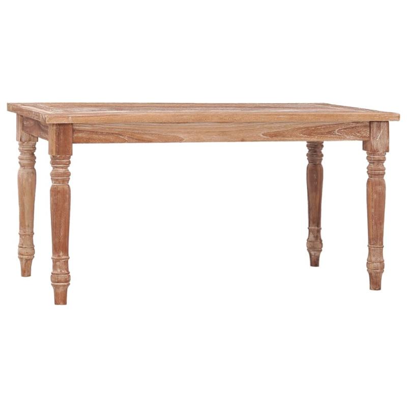 Konferenční Stolek Batavia 90 X 50 X 45 Cm Bělený Masivní Teak - Hnědá
