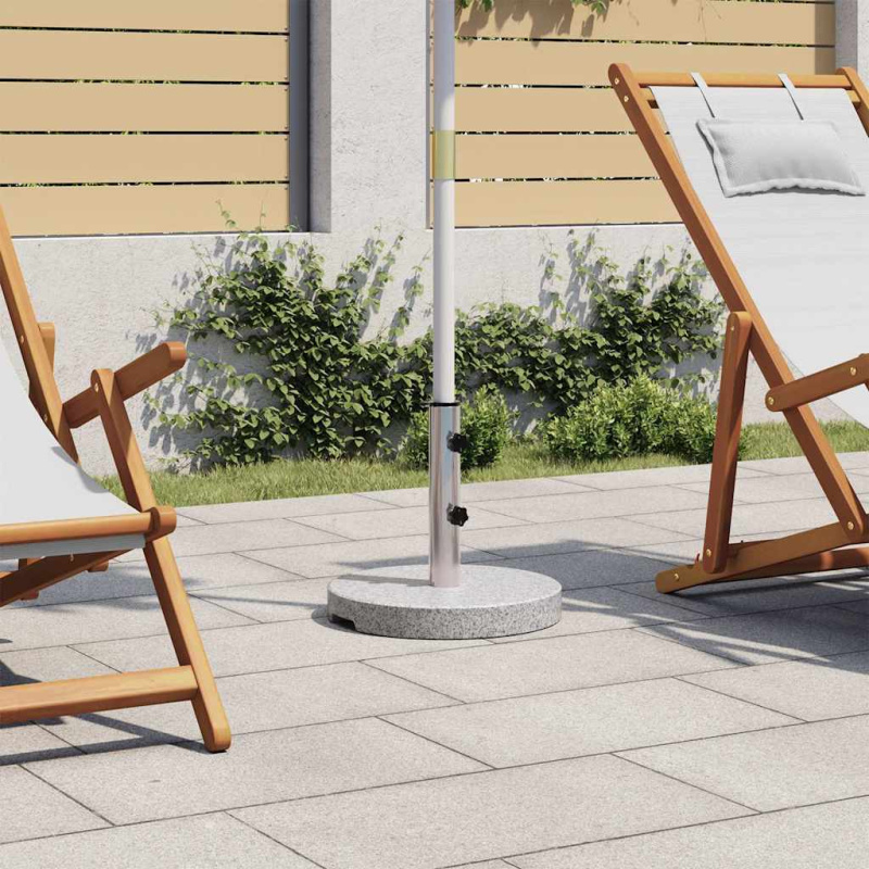 Stojan Na Slunečník, Žulový Kulatý, Šedá - 20 kg / bez kol