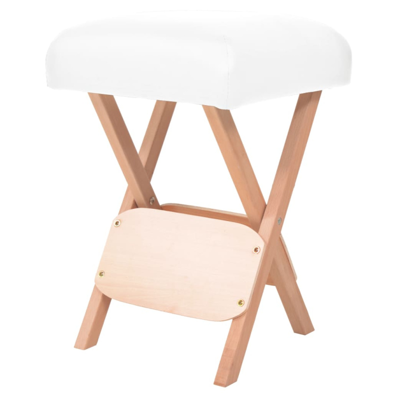 Skládací Masážní Stolička S 12 Cm Silným Sedákem - Černá