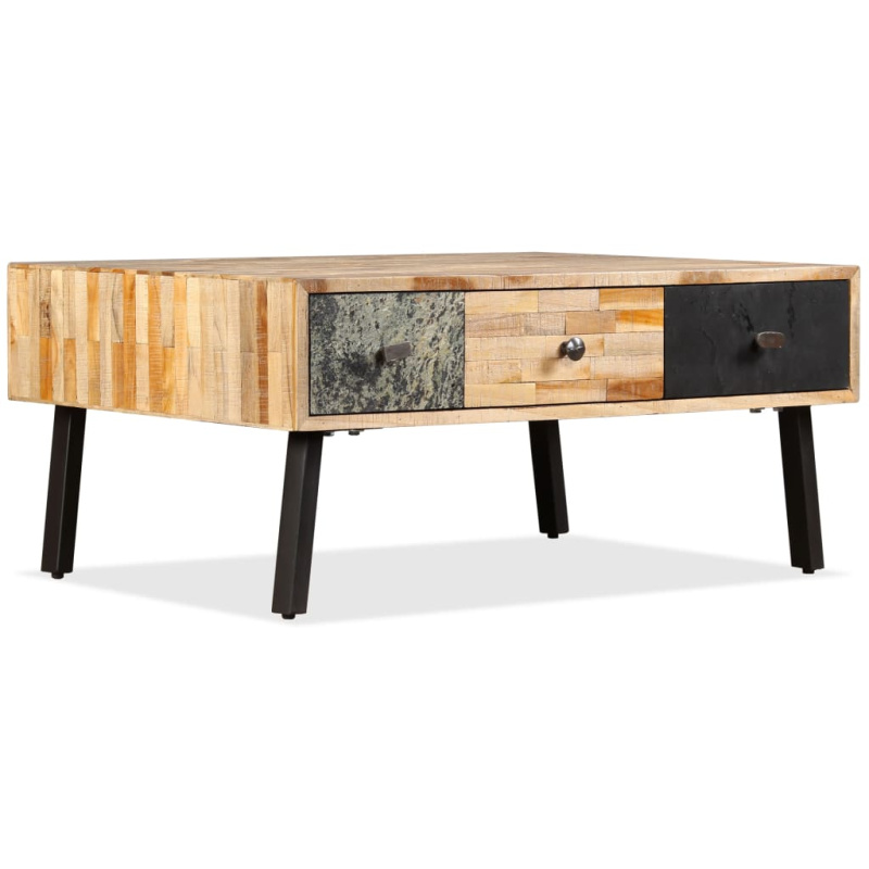 Konferenční Stolek Masivní Recyklovaný Teak 90 X 65 X 40 Cm