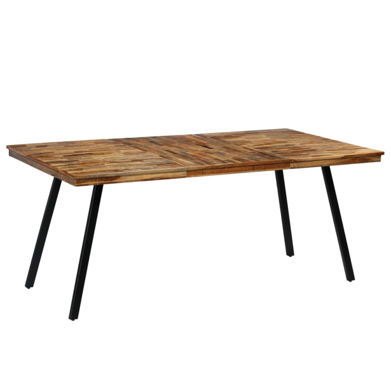 Jídelní Stůl Z Recyklovaného Teaku A Oceli 180 X 90 X 76 Cm