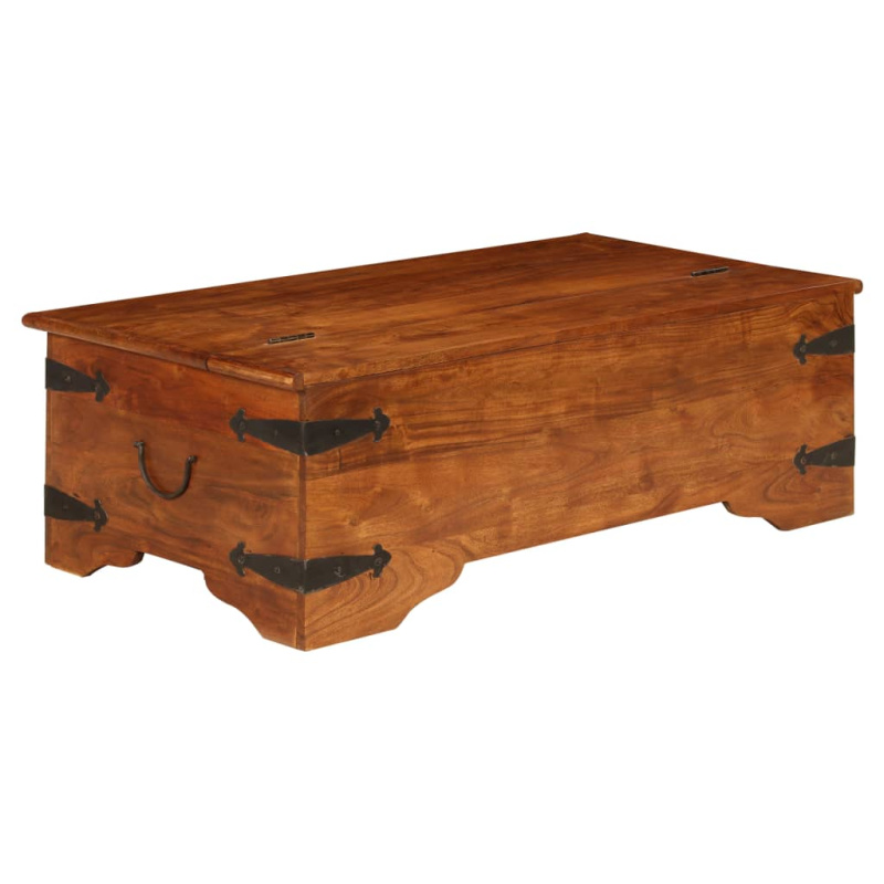 vidaXL Konferenční stolek masivní akácie s medovým povrchem 80x80x40cm