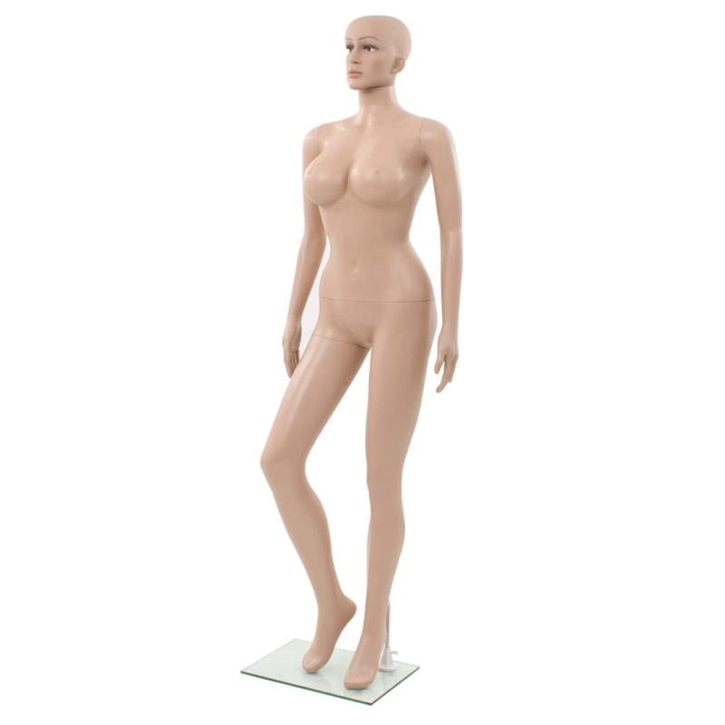 Dámská Figurína Se Skleněnou Základnou Béžová 180 Cm