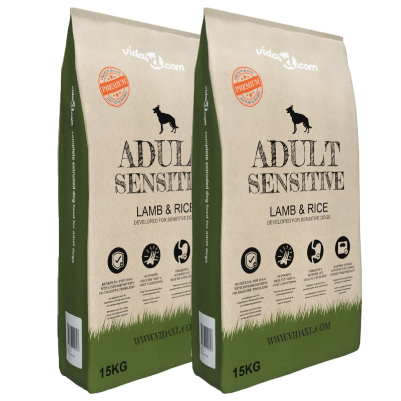 Prémiové Psí Granule Adult Sensitive Lamb & Rice, 2 Ks, - 30 kg / jehněčí s rýží