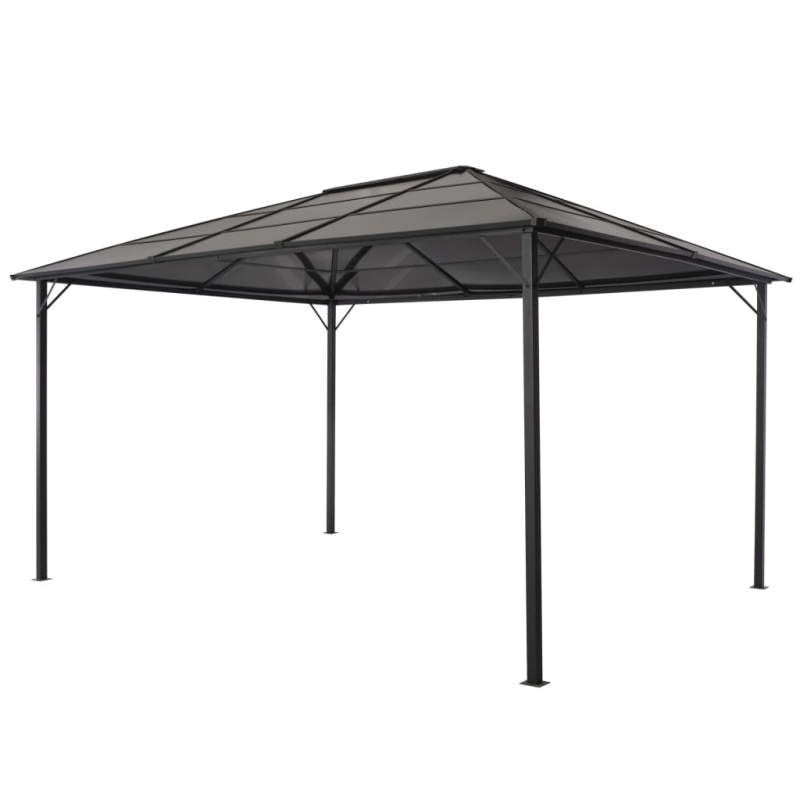 Altán Se Střechou Hliník 4 X 3 X 2,6 M Černý - 3 x 3 m