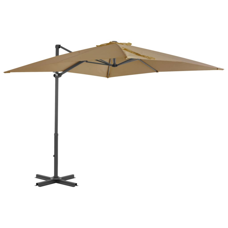 Boční Zahradní Slunečník S Hliníkovou Tyčí - Taupe / 300 x 238 cm