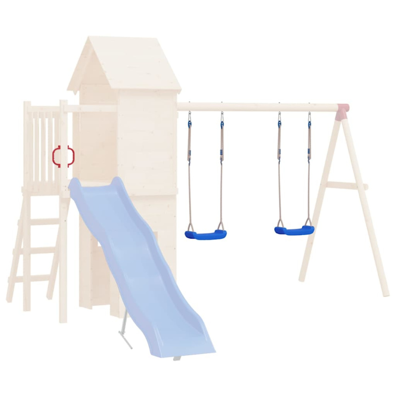 Houpačkové sedáky s lany 2 ks modré 37 x 15 cm polyethylen